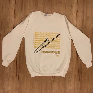 Vintage Trombone Sweatshirt Small Made in USA